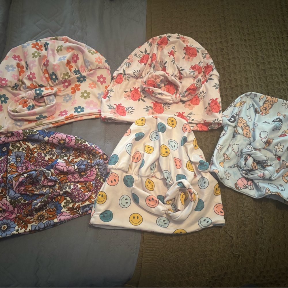 helloheadband Scrub Caps Set of 5